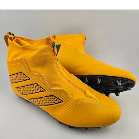 Adidas Nasty Fly Mens Size 16 Football Cleats Zip & Laceup Hi Top Lineman Gold - Picture 2 of 6